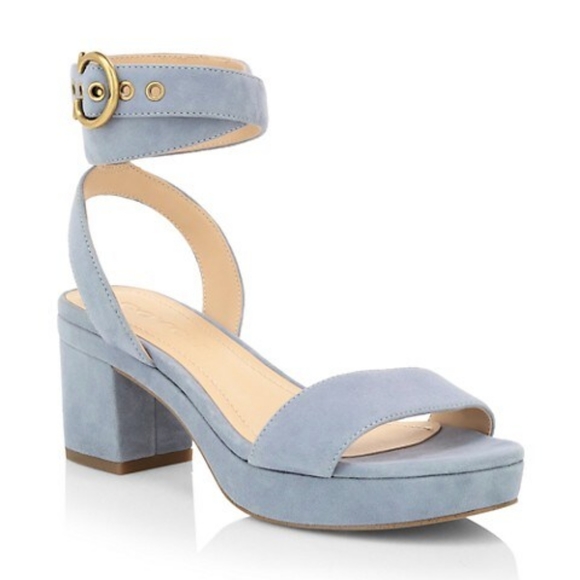 Coach Serena C-Buckle Suede Platform Sandals - Picture 1 of 2